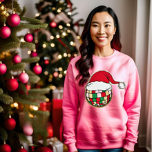 Load image into Gallery viewer, Disco Santa Hat Chenille Patch Sweatshirt PRE-ORDER