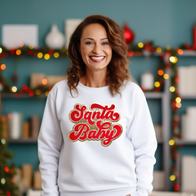Load image into Gallery viewer, Red Santa Baby Chenille Patch Sweatshirt PRE-ORDER