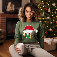 Load image into Gallery viewer, Disco Santa Hat Chenille Patch Sweatshirt PRE-ORDER