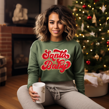 Load image into Gallery viewer, Red Santa Baby Chenille Patch Sweatshirt PRE-ORDER