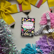 Load image into Gallery viewer, Teacher Keychain Clear Card ID Holder