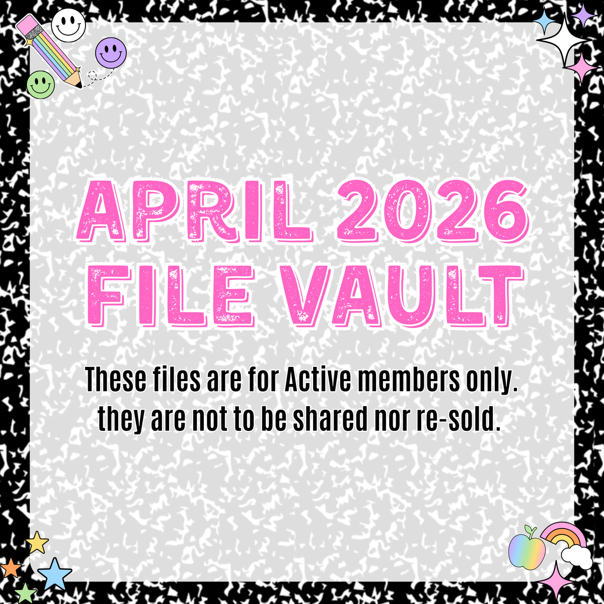 April 2026 File Vault – CraftingByMayra