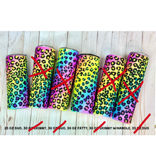 Load image into Gallery viewer, RTS {Neon Hand Glittered Leopard Print Tumblers}