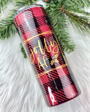 Load image into Gallery viewer, RTS {Jolly AF Black/Red Plaid & Nutcrackers} 24 oz Tumbler
