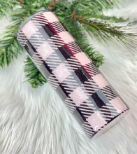 Load image into Gallery viewer, RTS {Snug Life Pink/Black Plaid} 24 oz Tumbler