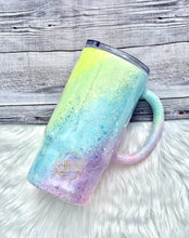 Load image into Gallery viewer, RTS {Pastel Rainbow Swirl Glitter Tumbler}