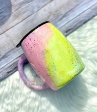 Load image into Gallery viewer, RTS {Pastel Rainbow Swirl Glitter Coffee Tumbler}