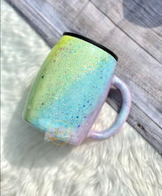 Load image into Gallery viewer, RTS {Pastel Rainbow Swirl Glitter Coffee Tumbler}
