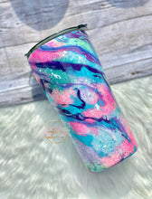 Load image into Gallery viewer, RTS {Pink/Purple/Blue Hydro DIpped Opal Glitter Tumbler}