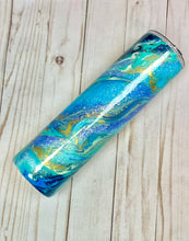 Load image into Gallery viewer, RTS {Blue/Gold Hydro Dipped Tumbler}