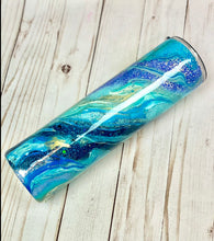 Load image into Gallery viewer, RTS {Blue/Gold Hydro Dipped Tumbler}
