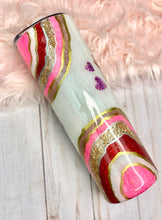 Load image into Gallery viewer, RTS {Be Kind To Yourself Valentine Geode} 30 oz Skinny