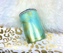 Load image into Gallery viewer, RTS {Light Teal/Blue Alcohol Ink Tumbler }