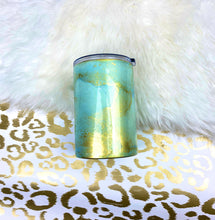 Load image into Gallery viewer, RTS {Light Teal/Blue Alcohol Ink Tumbler }