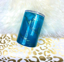 Load image into Gallery viewer, RTS {Teal/Blue Alcohol Ink Tumbler }