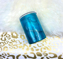Load image into Gallery viewer, RTS {Teal/Blue Alcohol Ink Tumbler }