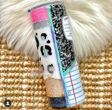Load image into Gallery viewer, RTS {Leopard Pencil & Composition Notebook Paper Tumblers}