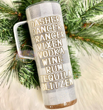 Load image into Gallery viewer, RTS {Reindeer Names Plaid} 20 oz Skinny W/Handle