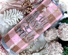 Load image into Gallery viewer, RTS {Tis' The Season To Sparkle Plaid} 24 oz Skinny