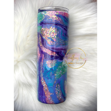 Load image into Gallery viewer, RTS {Hydro Dipped Geode} 20 oz Skinny Tumbler