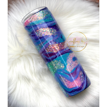Load image into Gallery viewer, RTS {Hydro Dipped Geode} 20 oz Skinny Tumbler