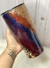 Load image into Gallery viewer, RTS {Fall Colored Animal Print Swirl} 30 oz Modern Curve Tumbler