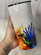 Load image into Gallery viewer, RTS {Teach Love Inspire Tie Dye Alcohol Ink} 20 oz Modern Curve Tumbler