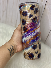 Load image into Gallery viewer, RTS {Fall Swirl Leopard Inspired} 20 oz Skinny Tumbler
