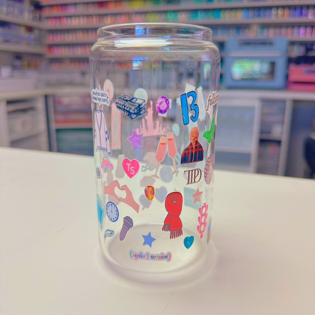 Copy of Taylor Swift Eras Tour Icons Glass Can
