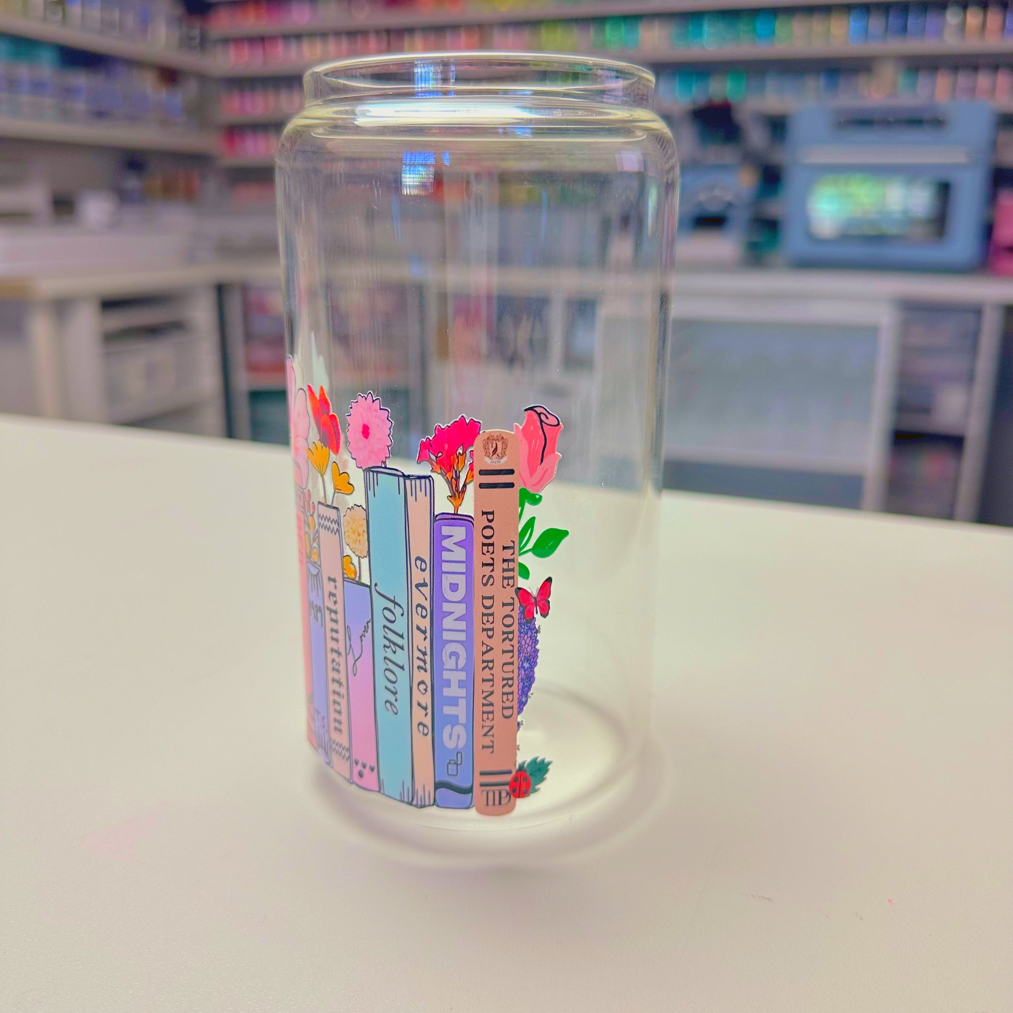 Taylor Swift Eras Tour Books Glass Can – CraftingByMayra