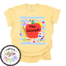 Load image into Gallery viewer, Teacher Apple Name Shirt
