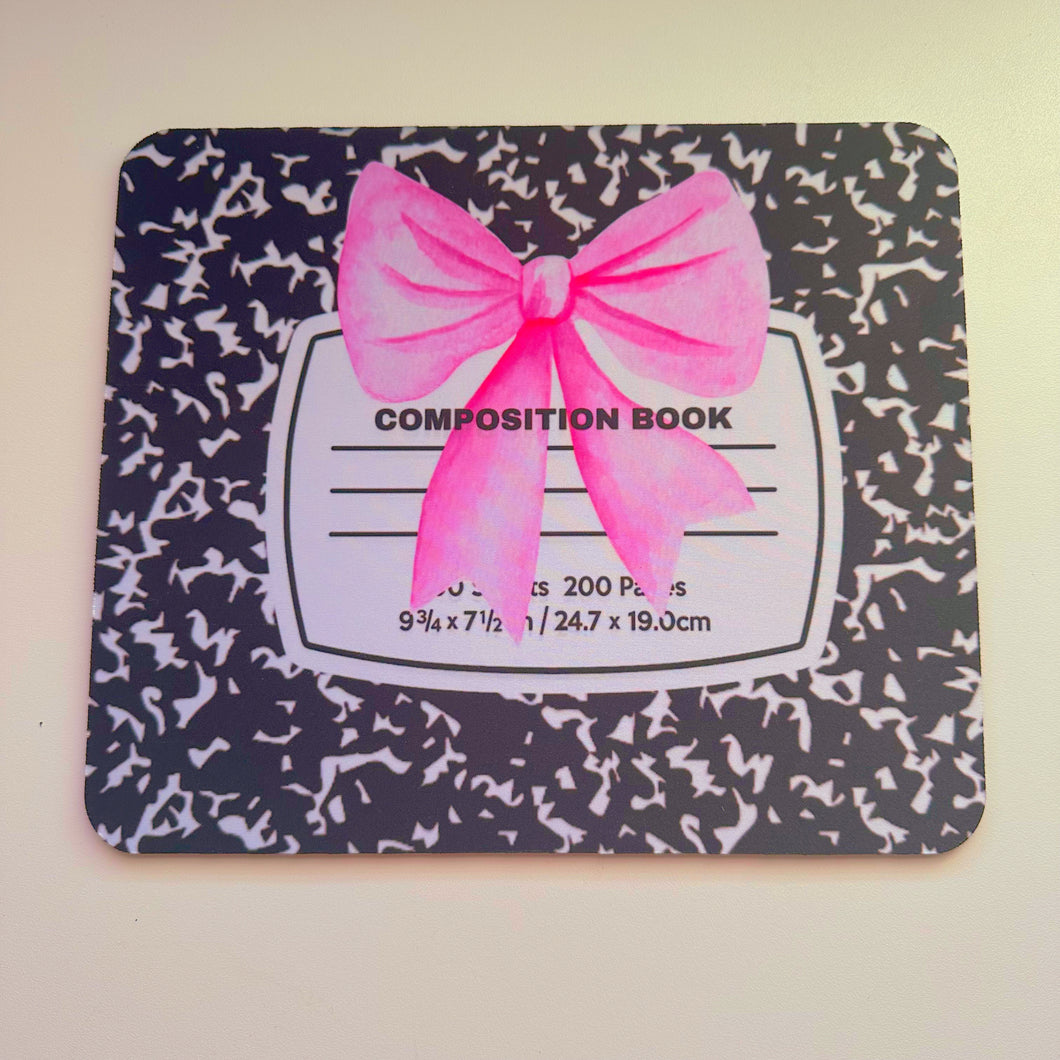 Coquette Composition Notebook Mouse Pad Pre-Order