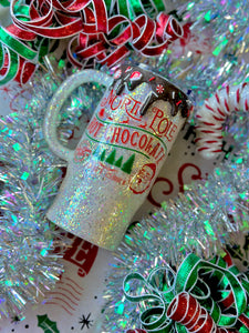 North Pole Hot Chocolate Stamp Christmas Tumbler