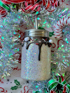 North Pole Hot Chocolate Drip Christmas Mason Jar Tumbler
