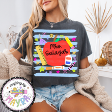 Load image into Gallery viewer, Teacher Apple Name Shirt
