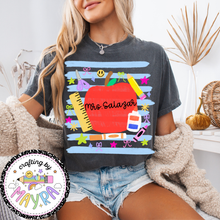Load image into Gallery viewer, Teacher Apple Name Shirt
