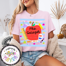Load image into Gallery viewer, Teacher Apple Name Shirt

