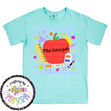Load image into Gallery viewer, Teacher Apple Name Shirt
